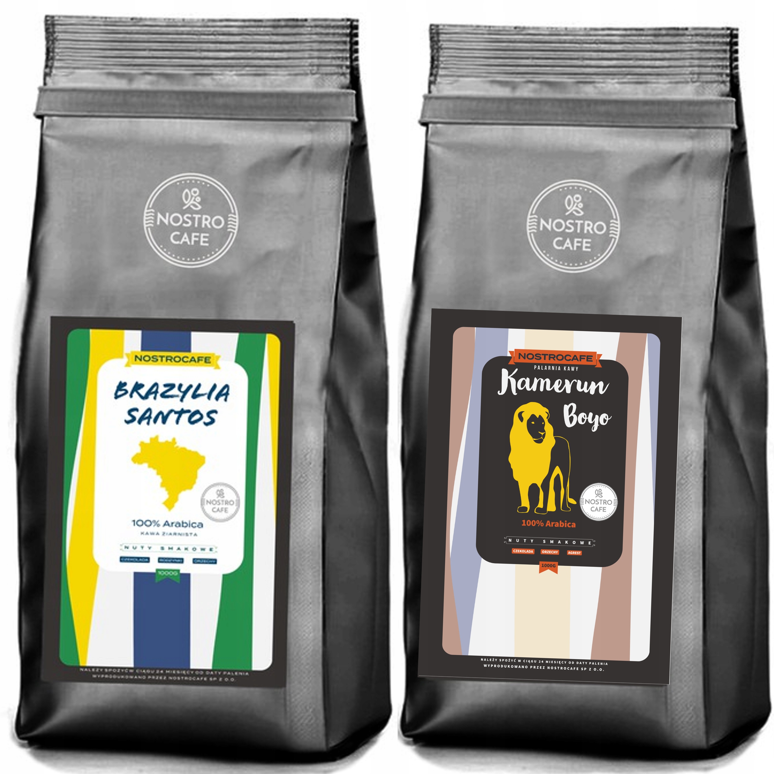 Levně Káva Zrnková 2KG Brazílie Santos Kamerun Boyo