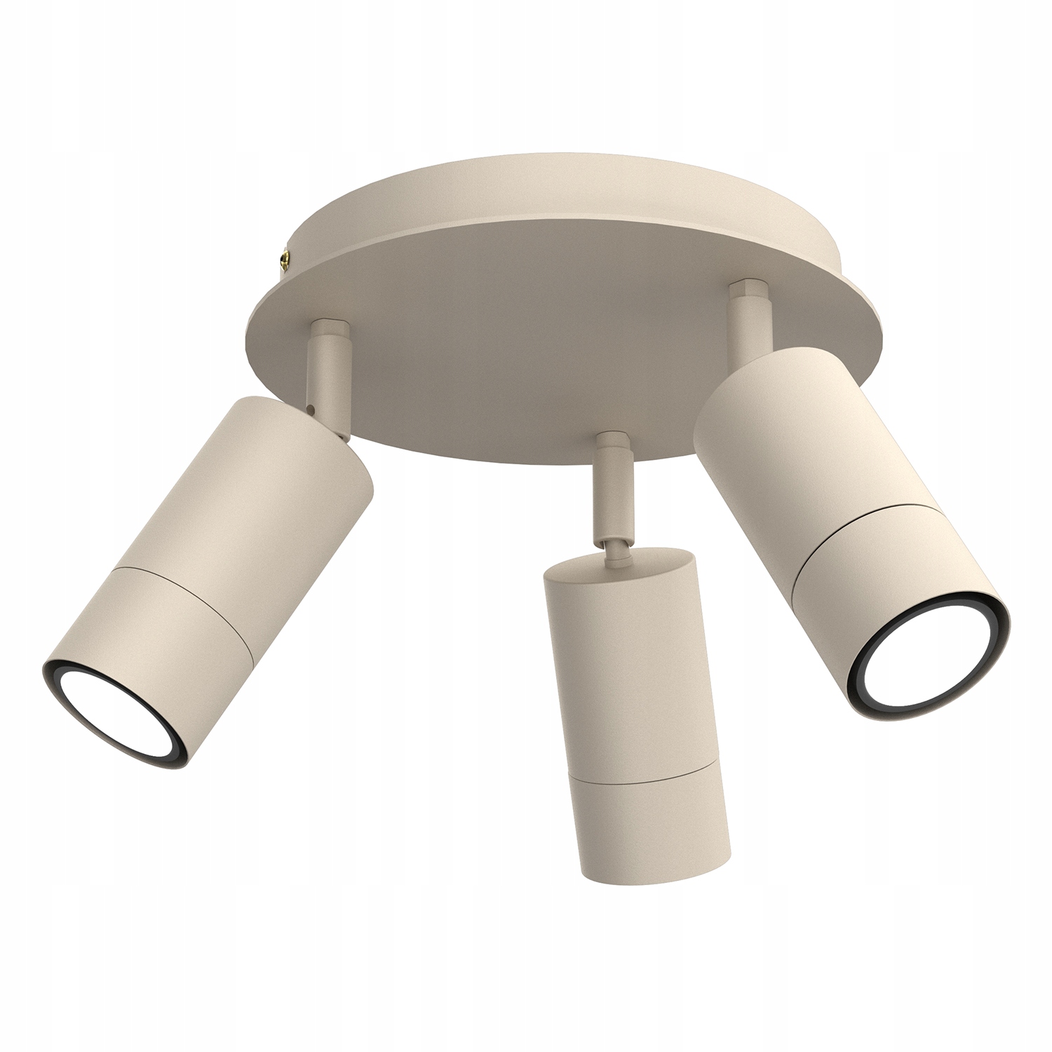 Stropná lampa 3 pohyblivé reflektory okrúhla krémová do predsiene Luminex