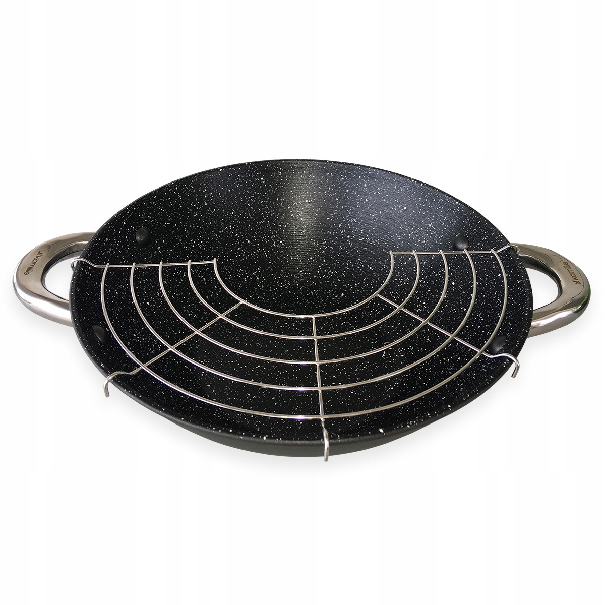 WOK ŻELIWNY PATELNIA 32cm Pokrywa INDUKCJA KAMILLE Kod producenta KM-4807MR