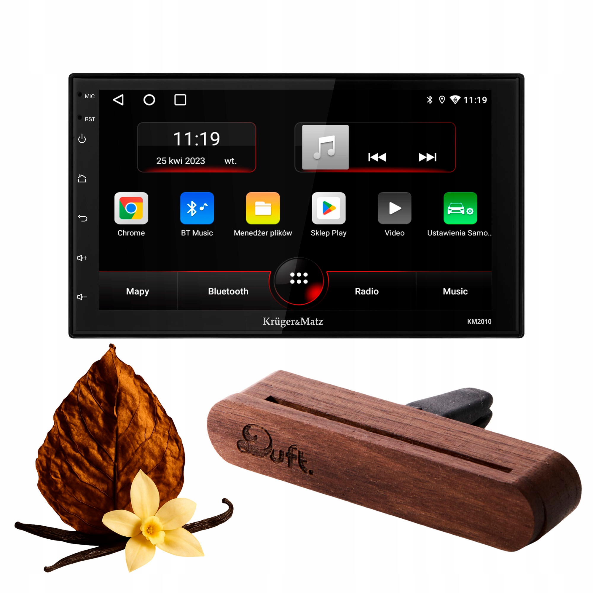 Automobilové rádio CarPlay/AndroidAuto 2DIN Vôňa do auta Vanilla