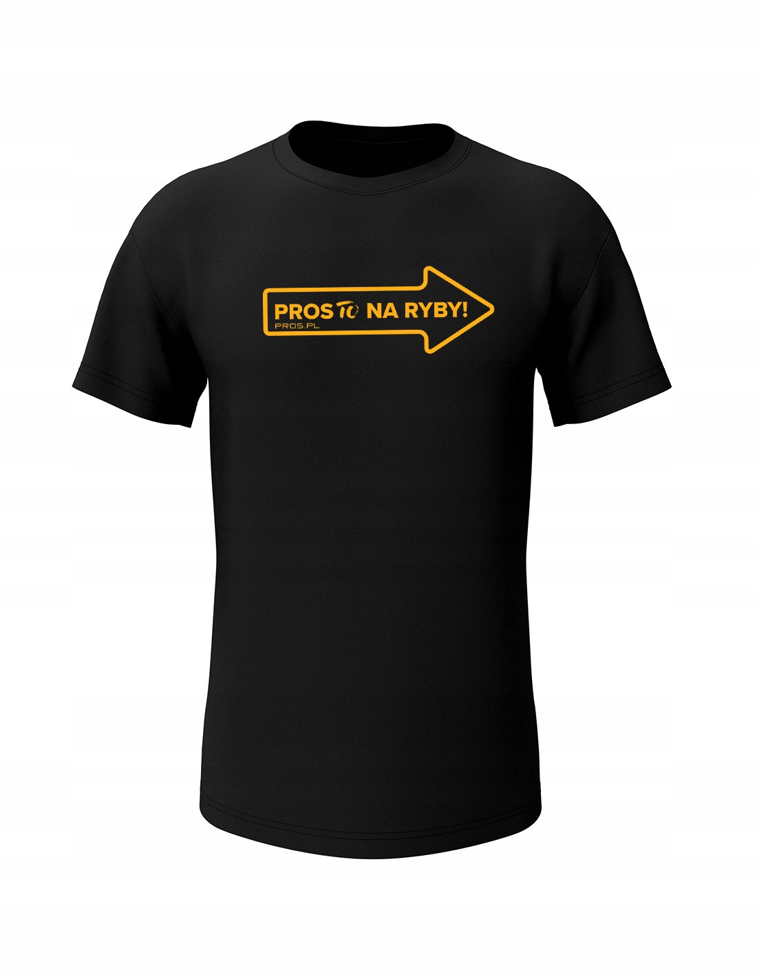 Pánské tričko Pros Na Ryby Černá 100% Bavlna Krátký rukáv
