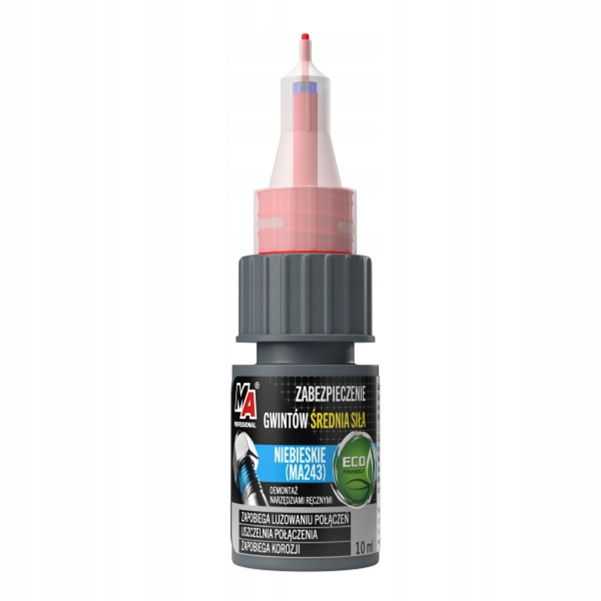 Zabezpieczenie Gwintów Średni 10ML Niebieski Średni MA243 -54°C Do 149°C