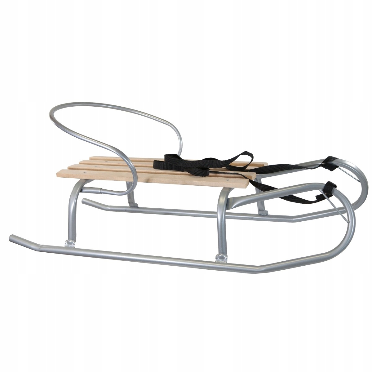 Sanki Tradycyjne Solidne Metalowe Z Oparciem Tomek Srebrne