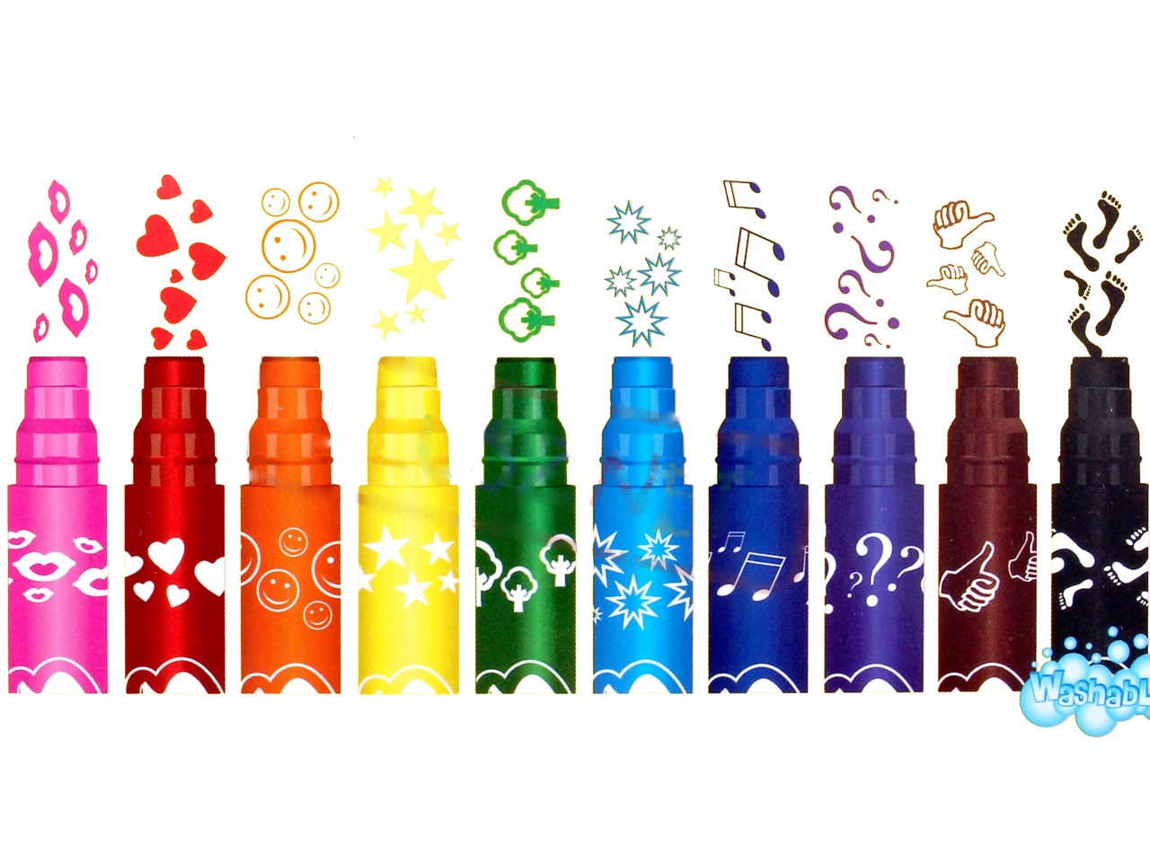 PISAKI FLAMASTRY MAZAKI STEMPELKI DWUSTRONNE 10 KOLORÓW COLORINO Rodzaj flamastry