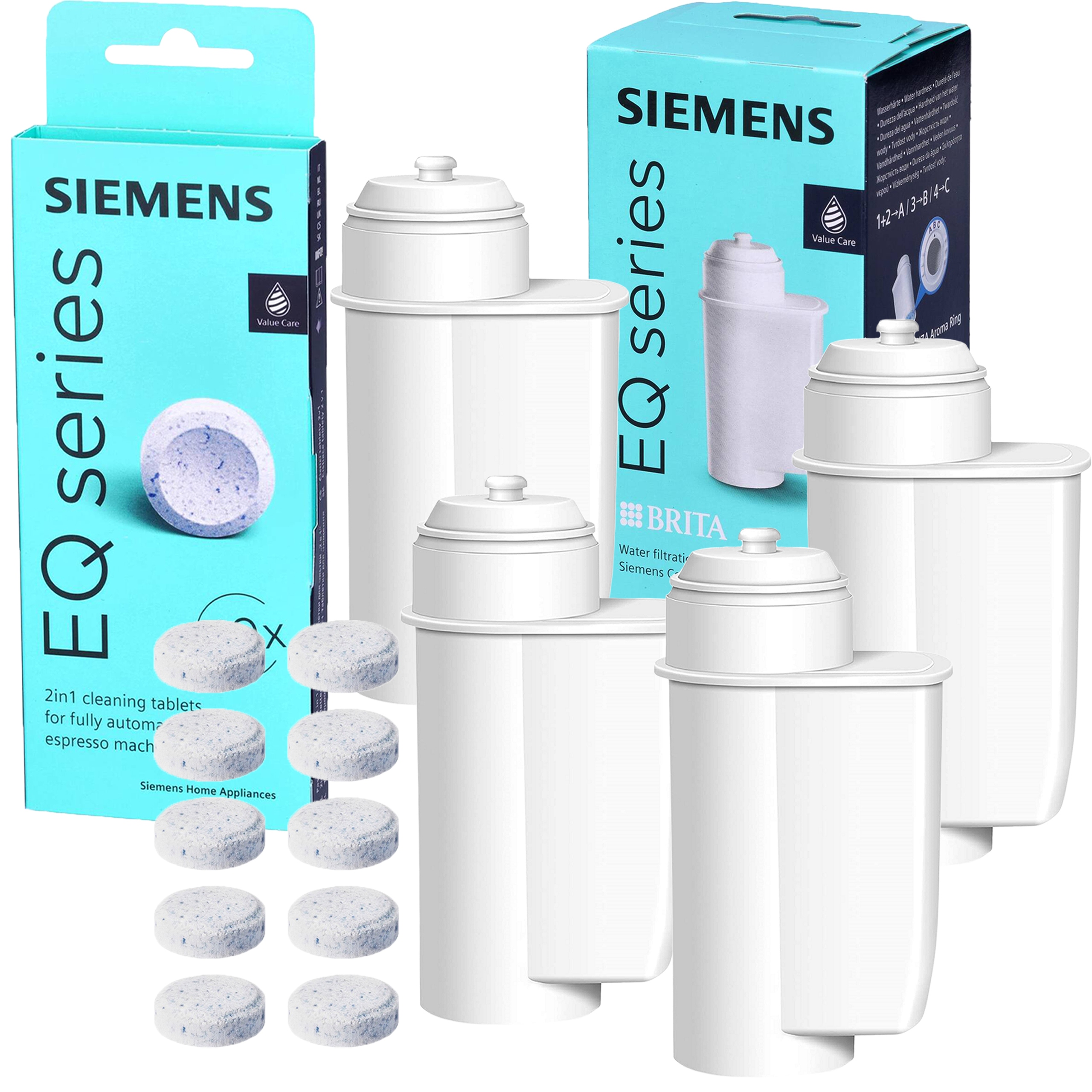 Tabletky 4x Filter pre kávovar Siemens EQ6 Plus S500 S700 S100 TE651209RW