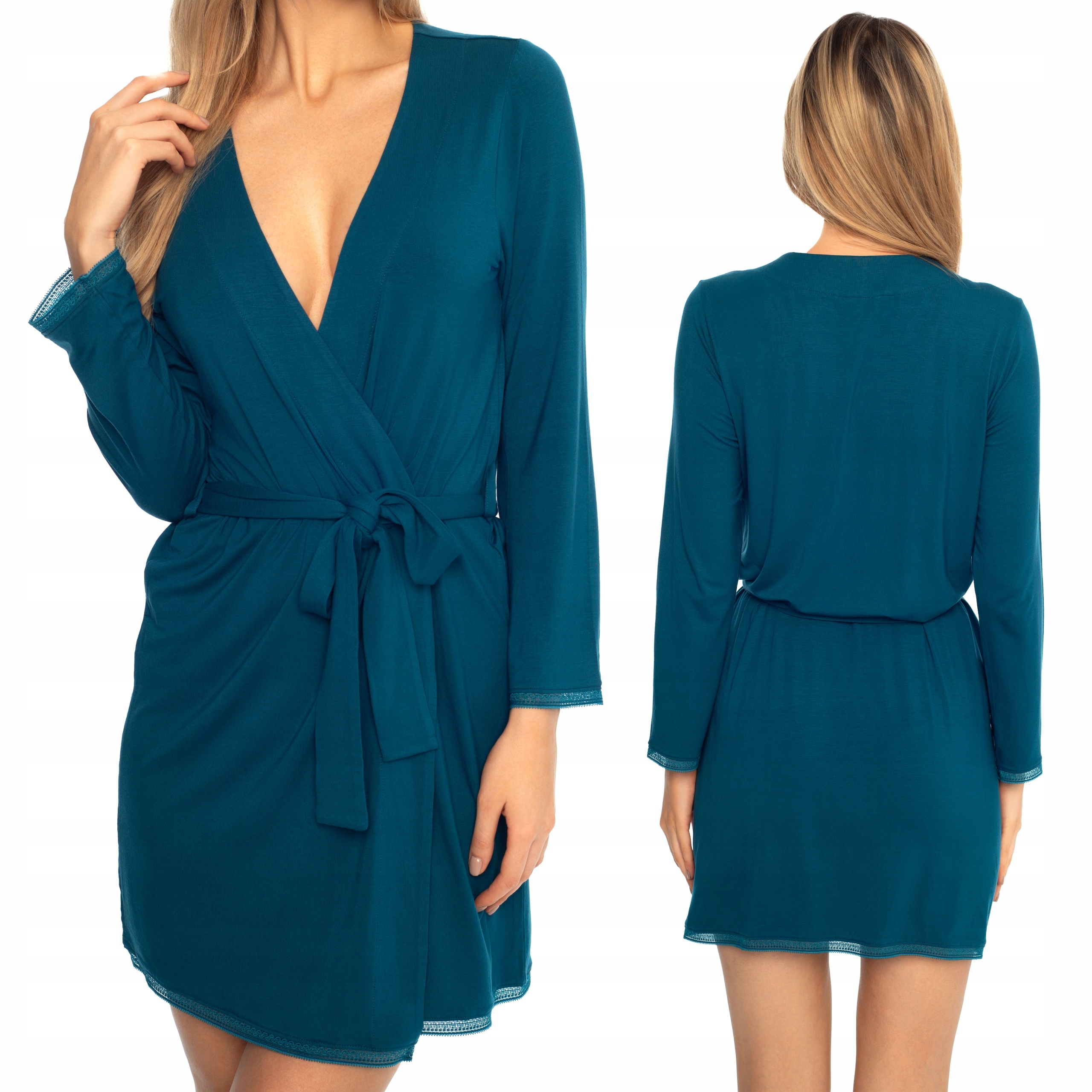 Dámský župan z Viskózy se zavazováním v pase Henderson Alena XXL