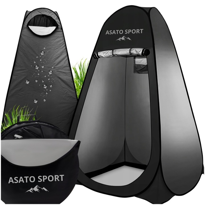 Namiot Przebieralnia Czarny Składany Parawan Kempingowy do Przebierania