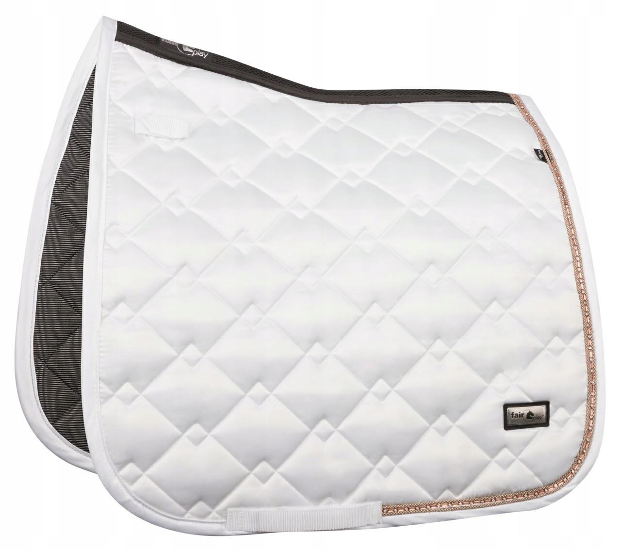 Podsedlová Dečka pro koně Fair Play Azurit Ceramic, Dre, bílý, Rosegold