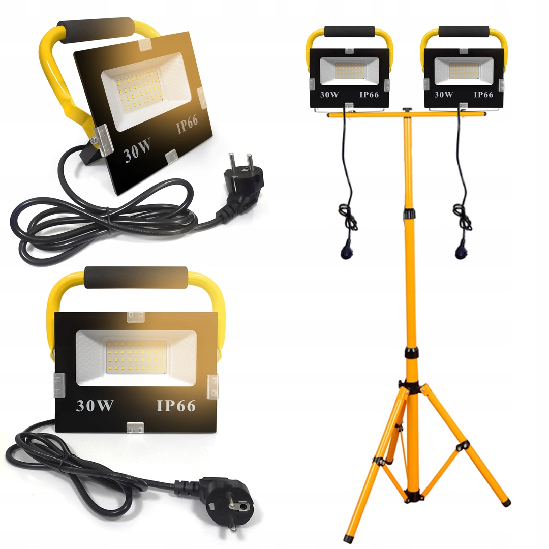 СВЕТОДИОДНЫЙ ГАЛОГЕННЫЙ СВЕТИЛЬНИК 2X30 ВТ РАБОЧИЙ ШТАТИВ