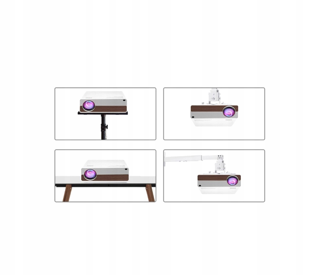 Projektor Rzutnik Full HD 4K 9200lm WiFi Android 9 Kolor biały