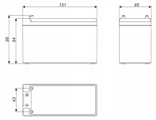 AKUMULATOR BATERIA AGM VRLA TECHNOCELL BEZOBSŁUGOWY TC 7Ah 12V TC7-12 TC7 Marka Technocell