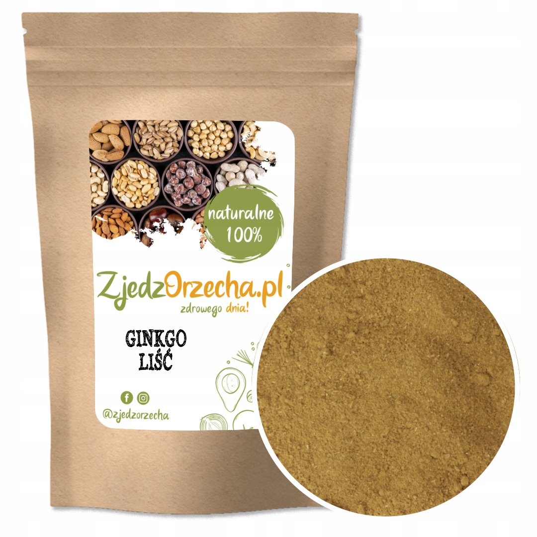 

Ginkgo Biloba Miłorząb Japoński Liść Mielony 500g