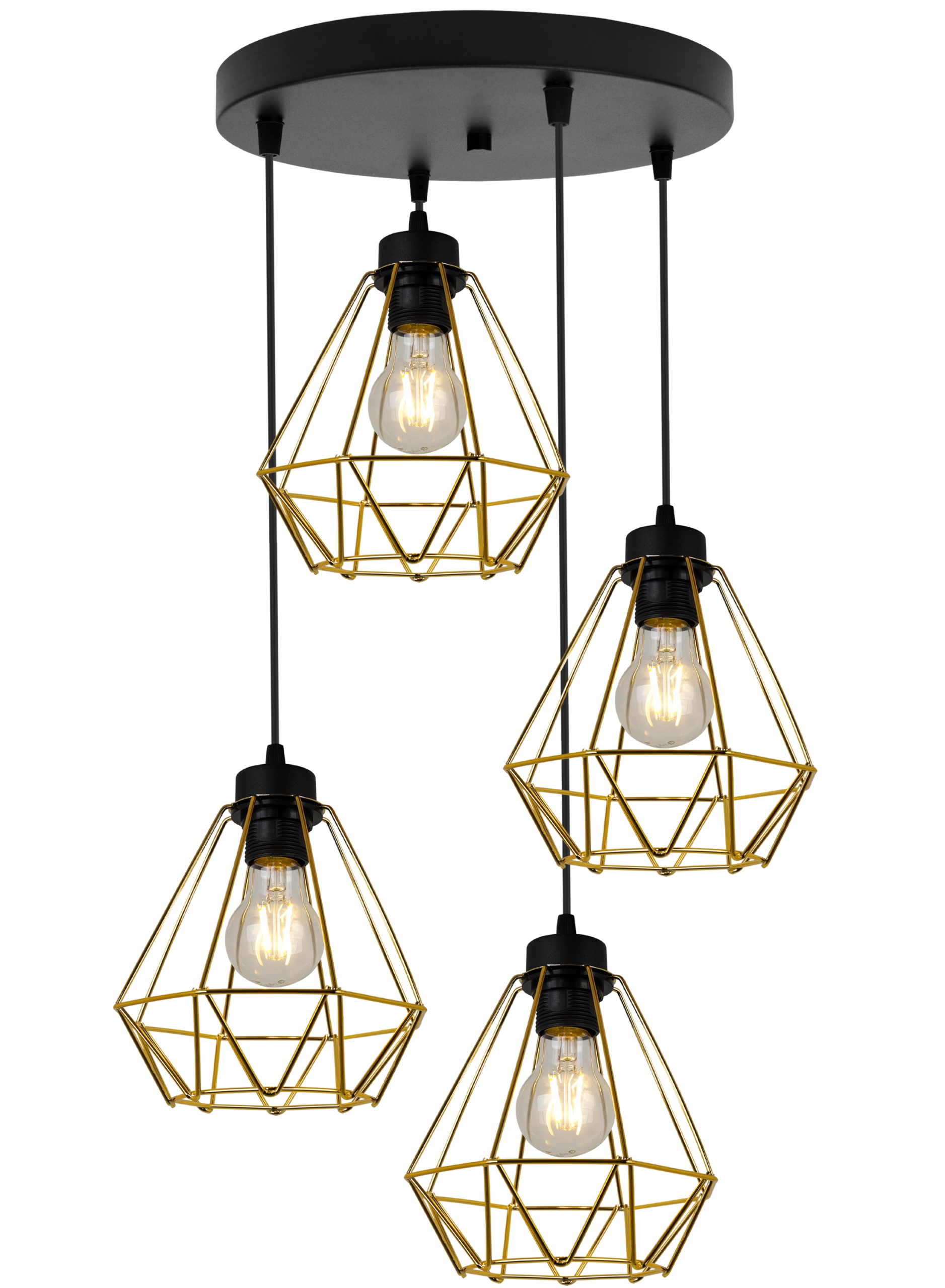 Závěsná Stropní Lampa Lustr Zlatý Glamour Loft Elegantní Loft Nad Stůl
