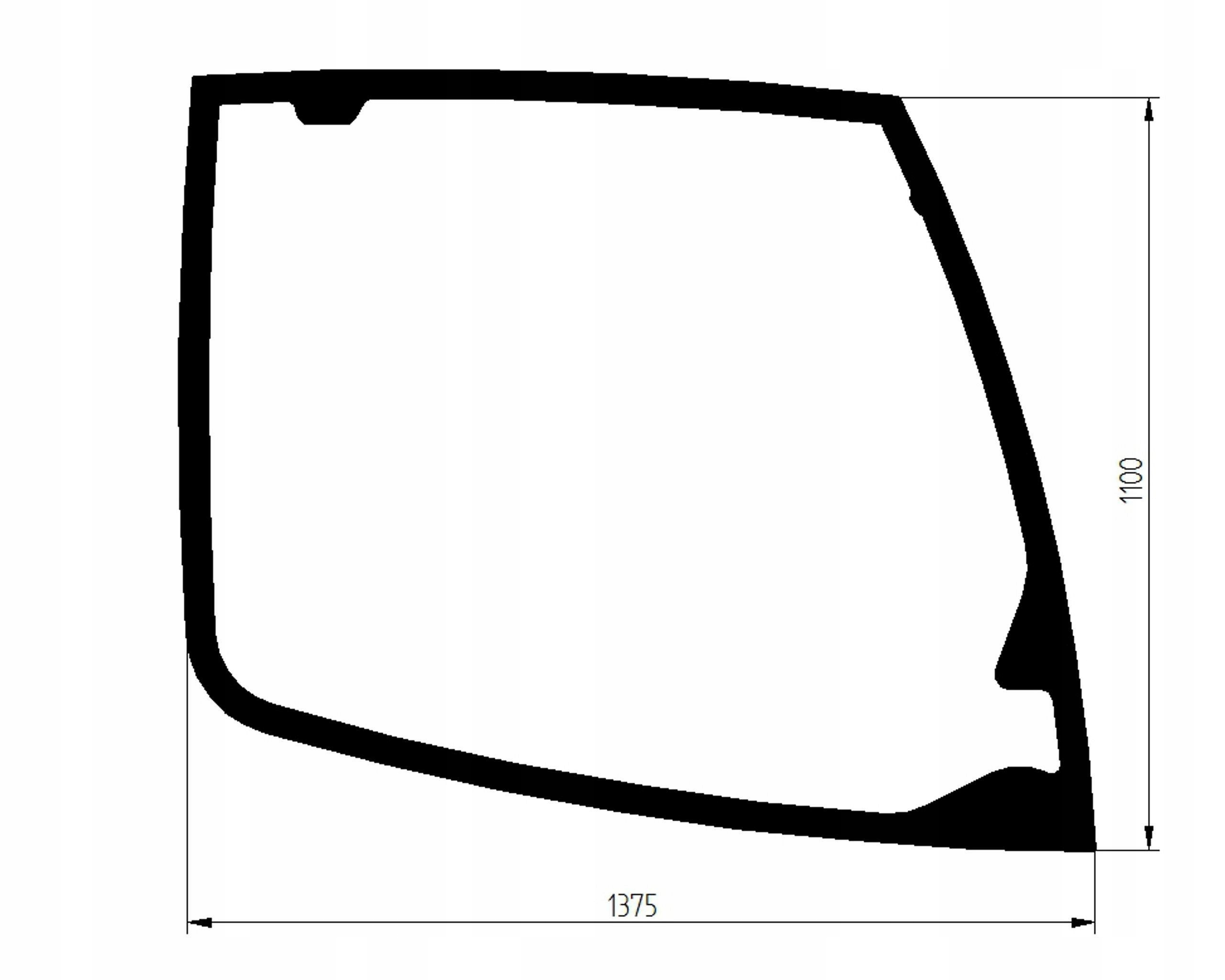 sklo bagr Liebherr boční pravý 11082380