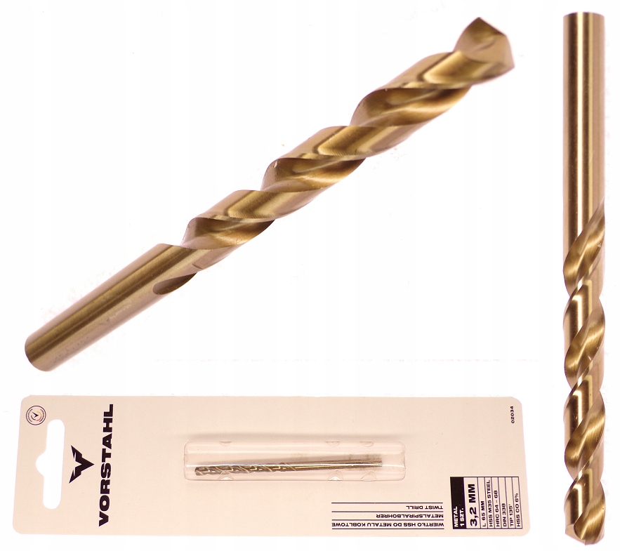 

Wiertło Kobaltowe Do Metalu 3,2 MM Hss-e HSS-Co 6%