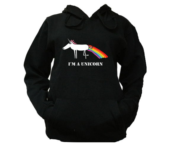 

XL Bluza Kaptur Męska Rzygam Tęczą Unicorn Hell