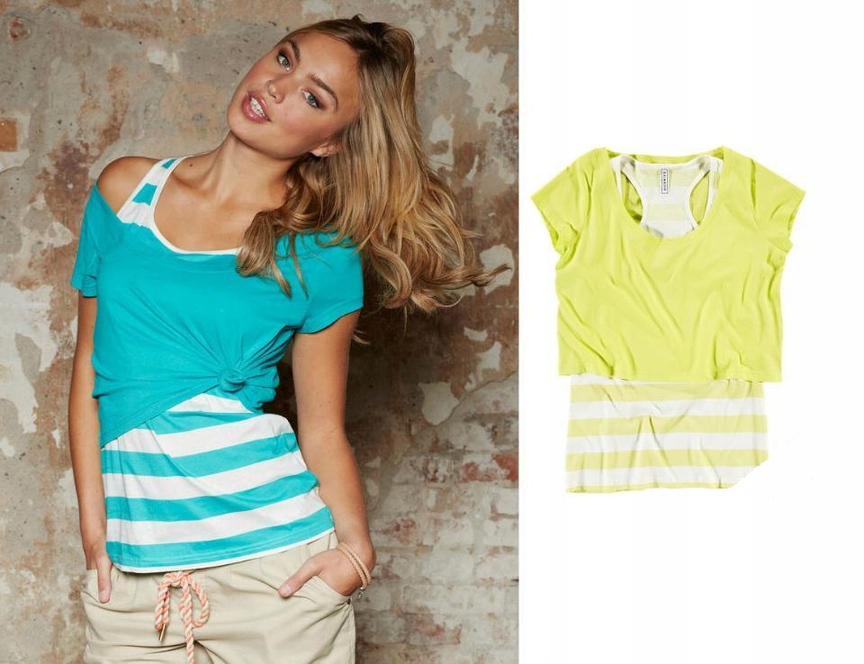 KOMPLET TOP+ bluzeczka BON PRIX RAINBOW 36/38