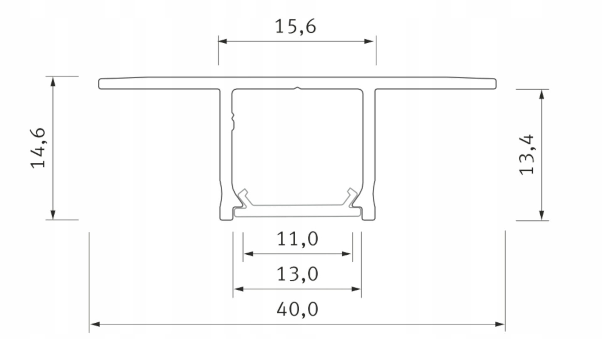 PROFIL LED GK DO PŁYT GIPS KARTON TYP FALCO CZARNY 3M ALU WPUSZCZANY Stan opakowania oryginalne