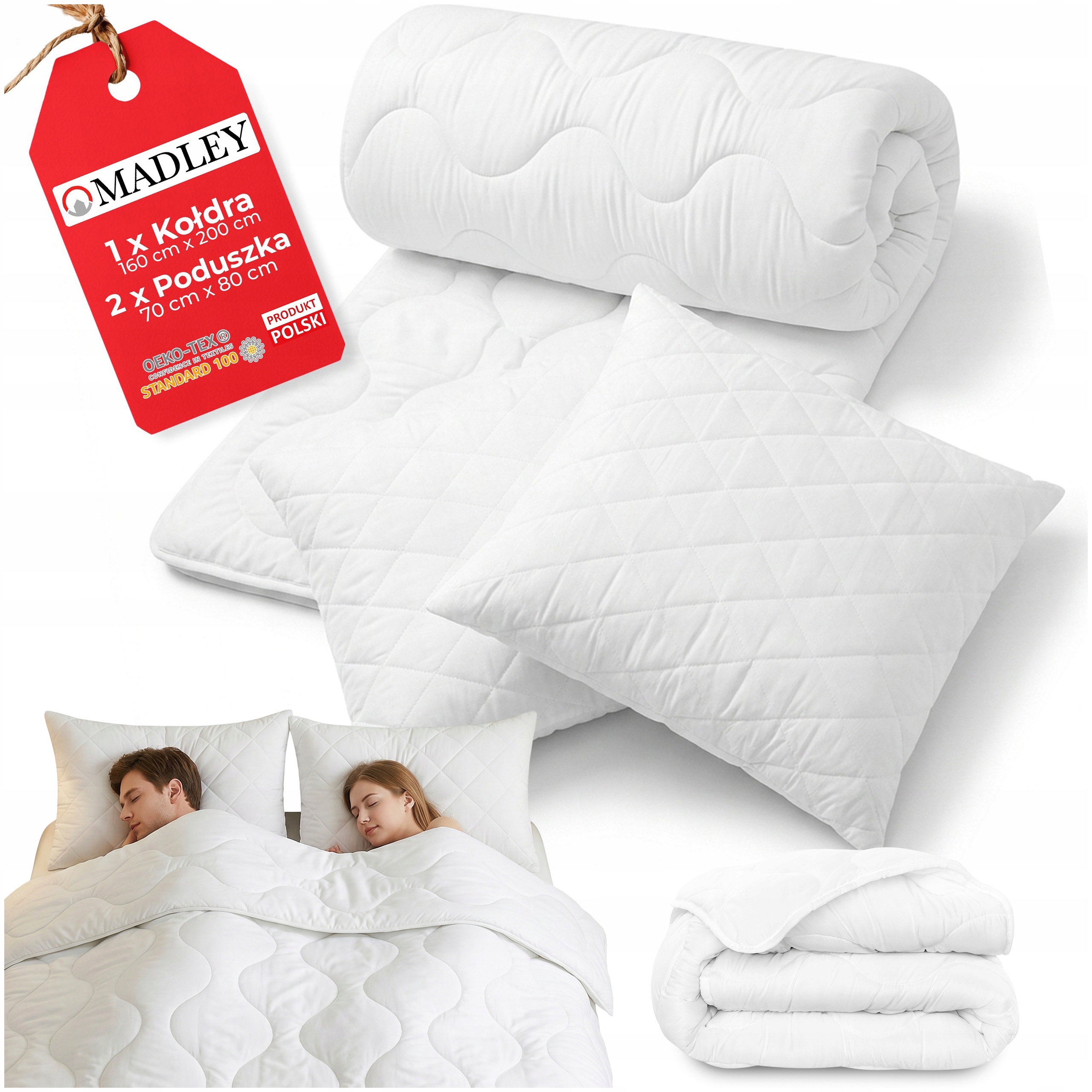 Letní Přikrývka Antialergická Komplet 160x200 2 Polštáře 70x80 Premium Pl