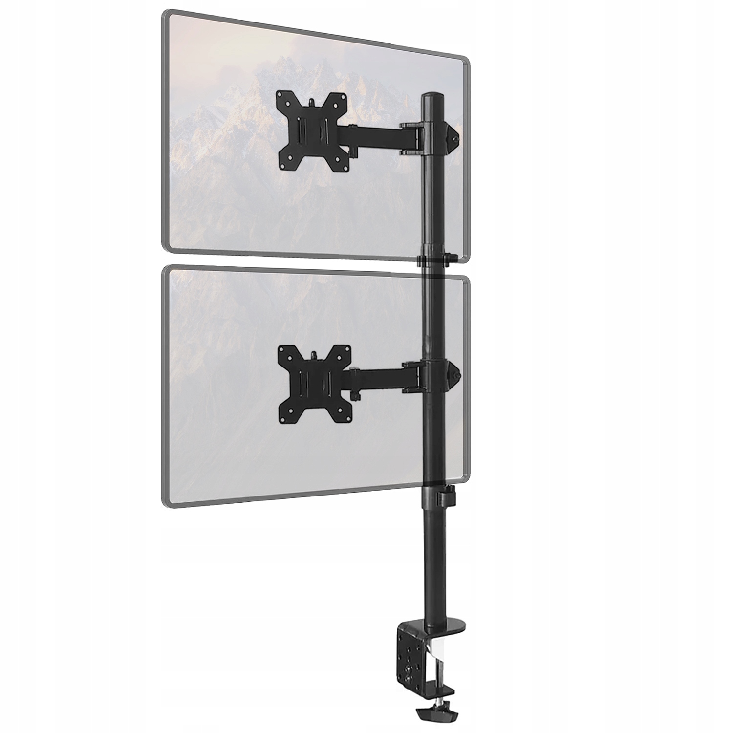 Uchwyt biurkowy na 2 monitory 13-27" 9kg regulowany obrotowy Maclean MC-967
