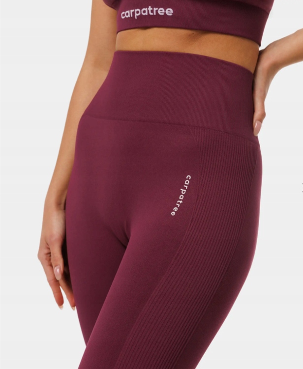 LEGGINSY BEZSZWOWE BORDOWE PODKREŚLAJĄCE POŚLADKI - M