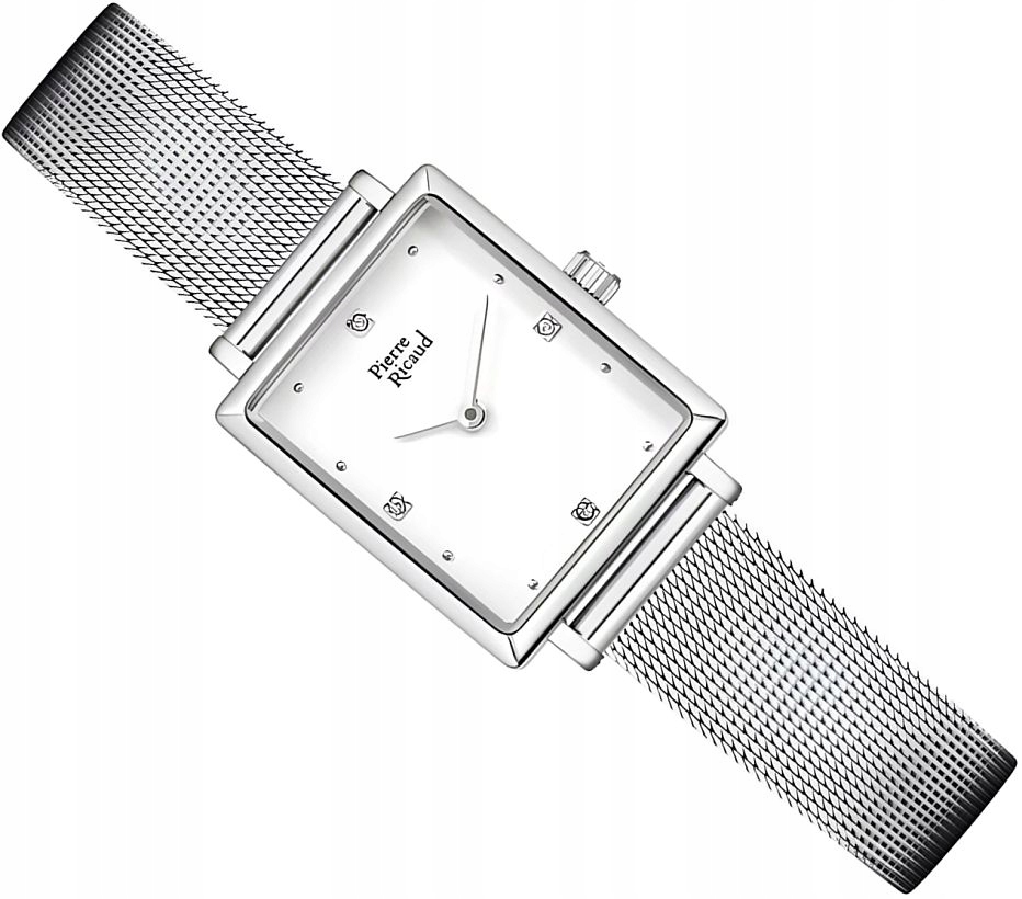 Elegantní Dámské Hodinky Pierre Ricaud Classic Obdélníkové, Jemné Slim Mesh