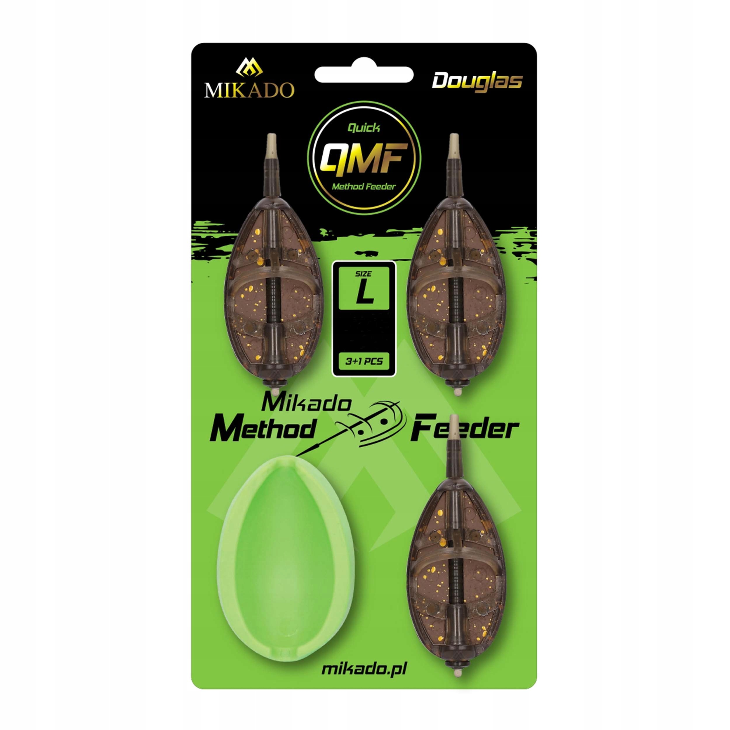 Zestaw Quick Method Feeder Douglas koszyki zanętowe 3x50g+forma
