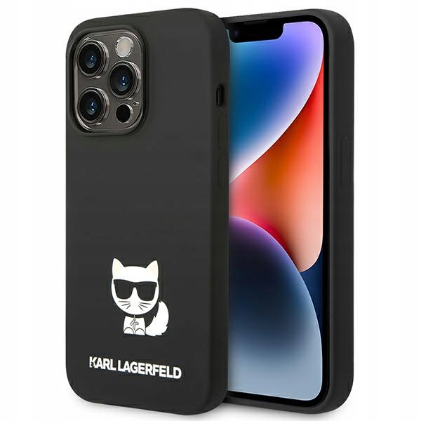 Karl Lagerfeld Pevný Pouzdro pro iPhone 14 Pro Max 6,7" černý/černý silikonový