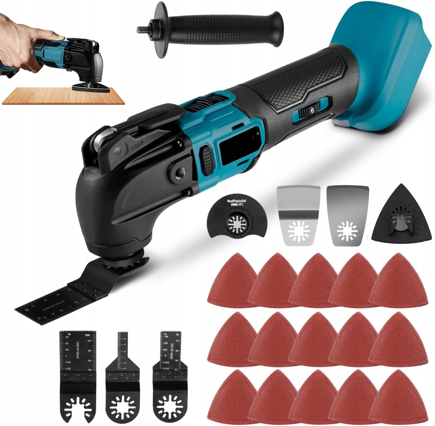 WIELOFUNKCYJNE NARZĘDZIE OSCYLACYJNE SZLIFIERKA OSCYLACYJNA +6 PRĘDKOŚCIAMI