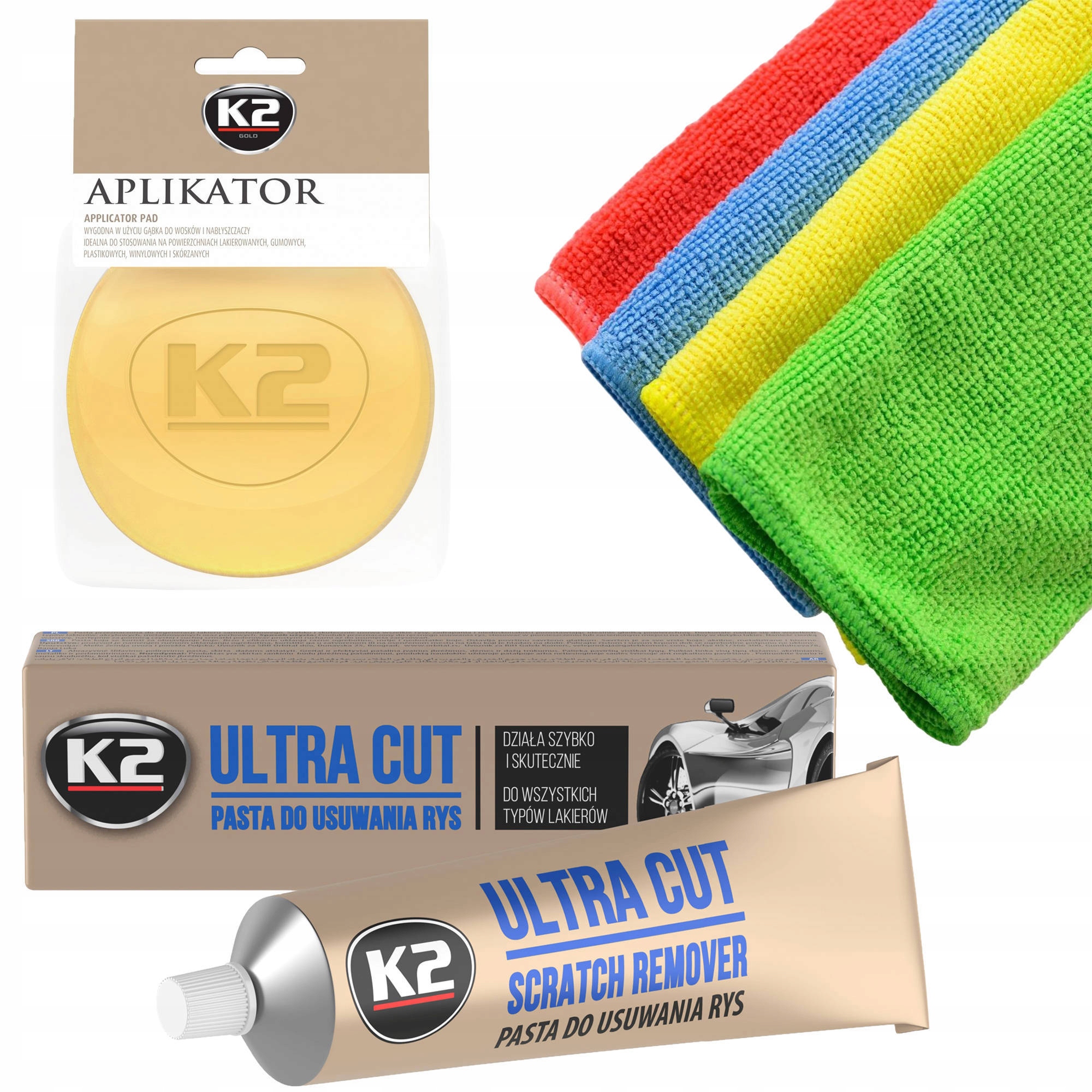Zestaw do usuwania rys z lakieru K2 Ultra Cut K002