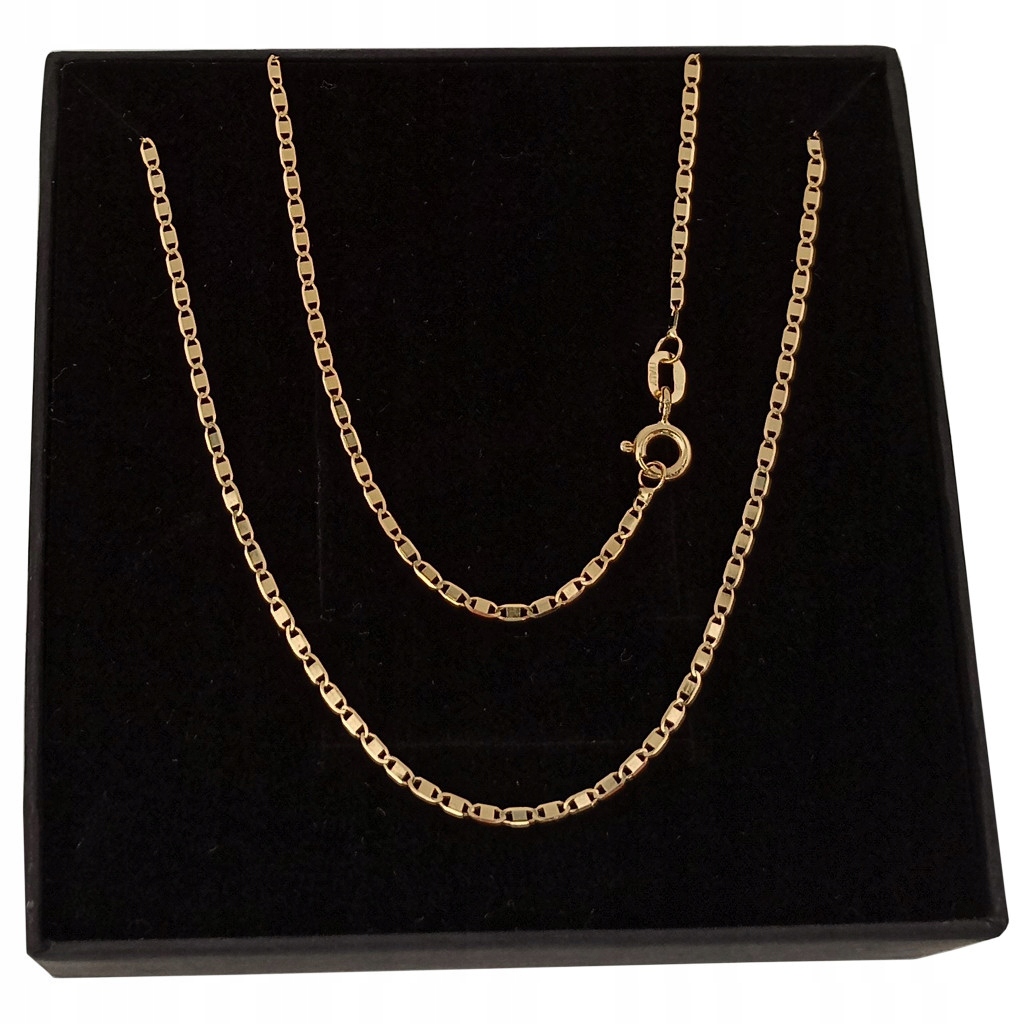 ZŁOTY KOMPLET KOMUNIA ŁAŃCUSZEK I MEDALIK 585 Chrzest Komunijny Materiał Złoto