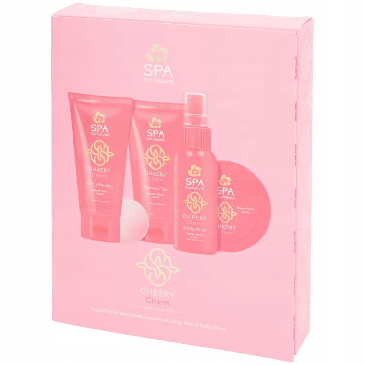 ZESTAW KOSMETYKÓW DAMSKICH DO KĄPIELI SPA PREZENT ZAPACH WIŚNI CHERRY 5 el. Marka bez marki