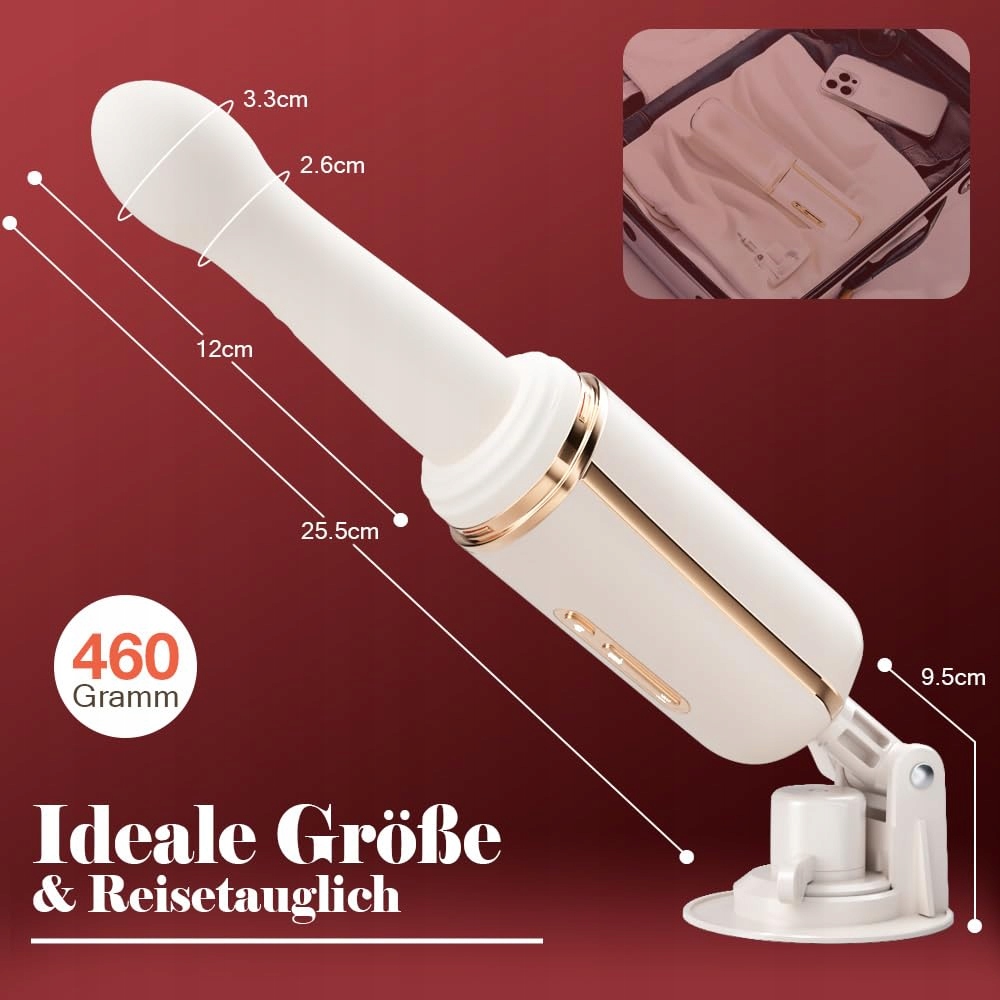 DILDO Sexmaszyna Z Wibracjami I Funkcją Grzania Dla Kobiet I Par — miniatura 7