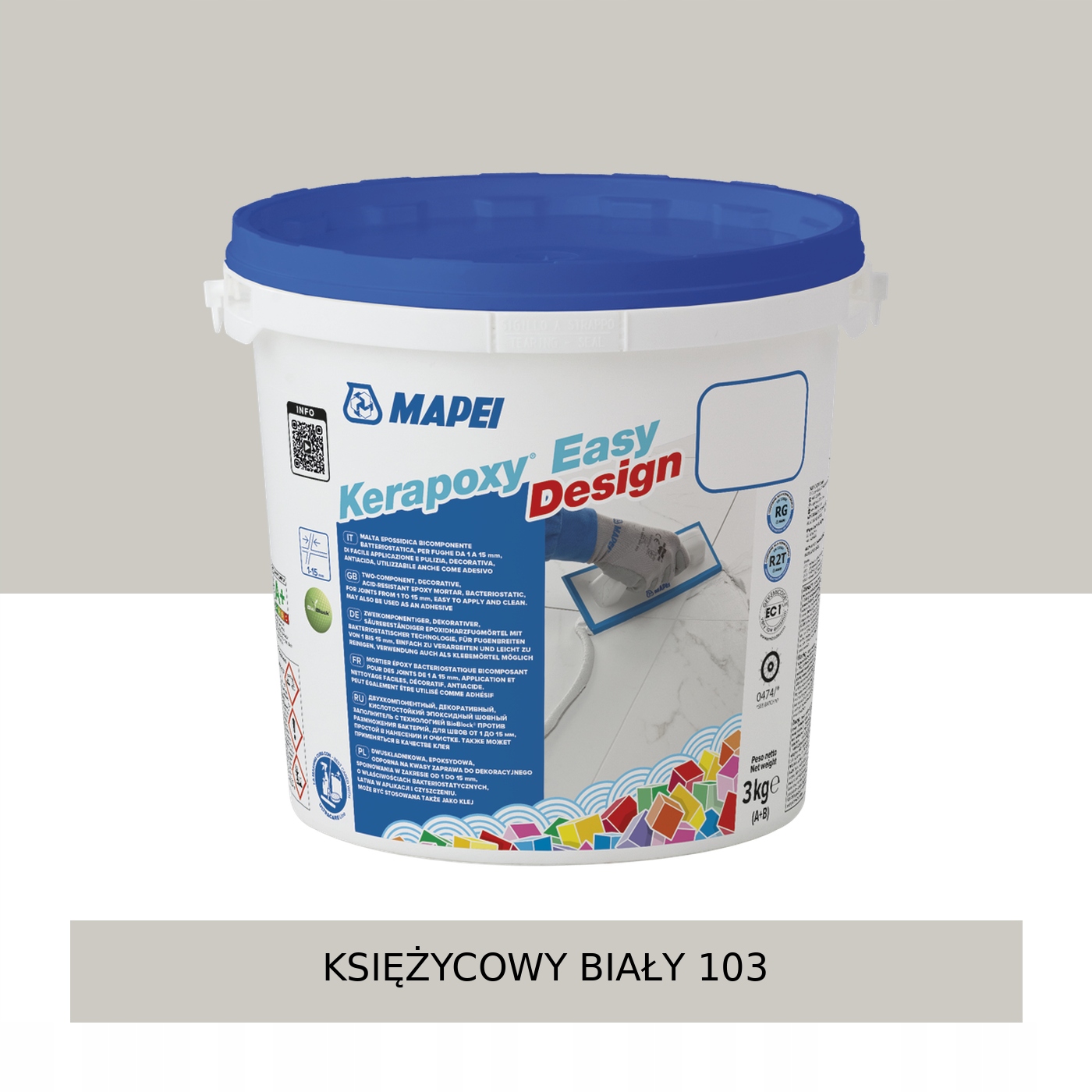 Mapei Kerapoxy Easy Design Fuga epoksydowa 3kg 103 Księżycowy Biały