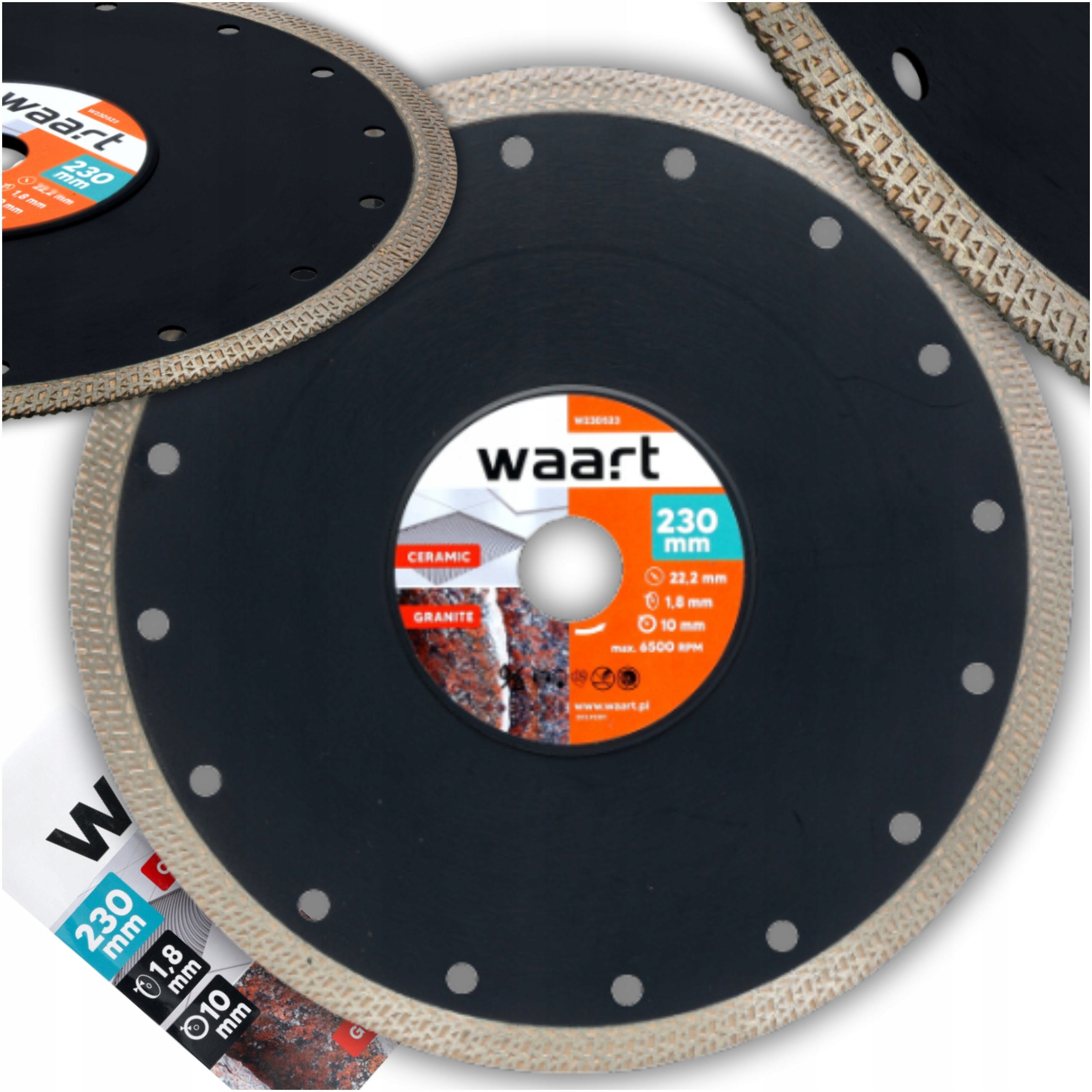 Tarcza Diamentowa Warkoczowa Do Cięcia Gresu Marmuru Granitu 230 mm Waart
