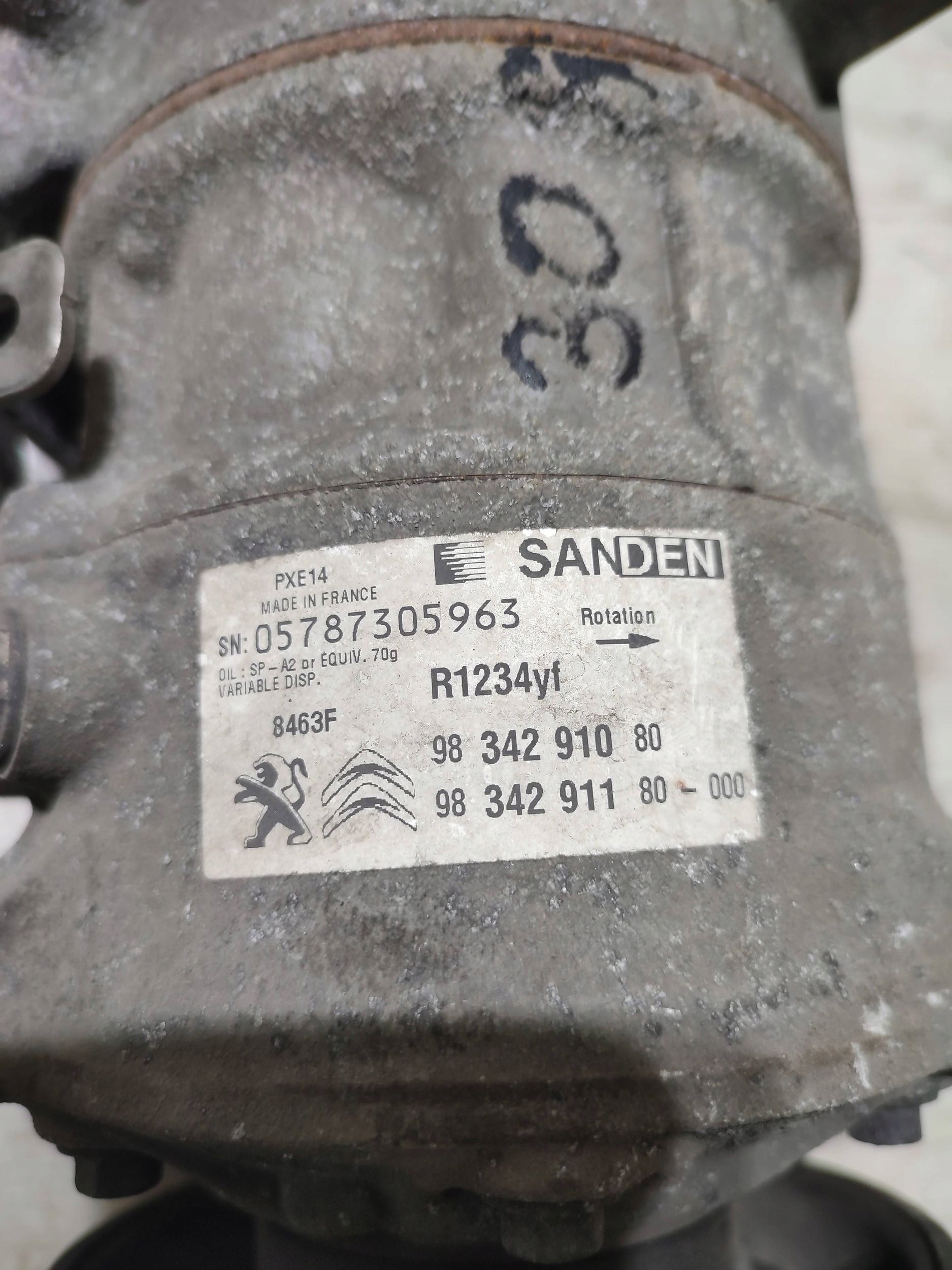 Peugeot 308 2019 compressor; / compressor of the air conditioning A/C