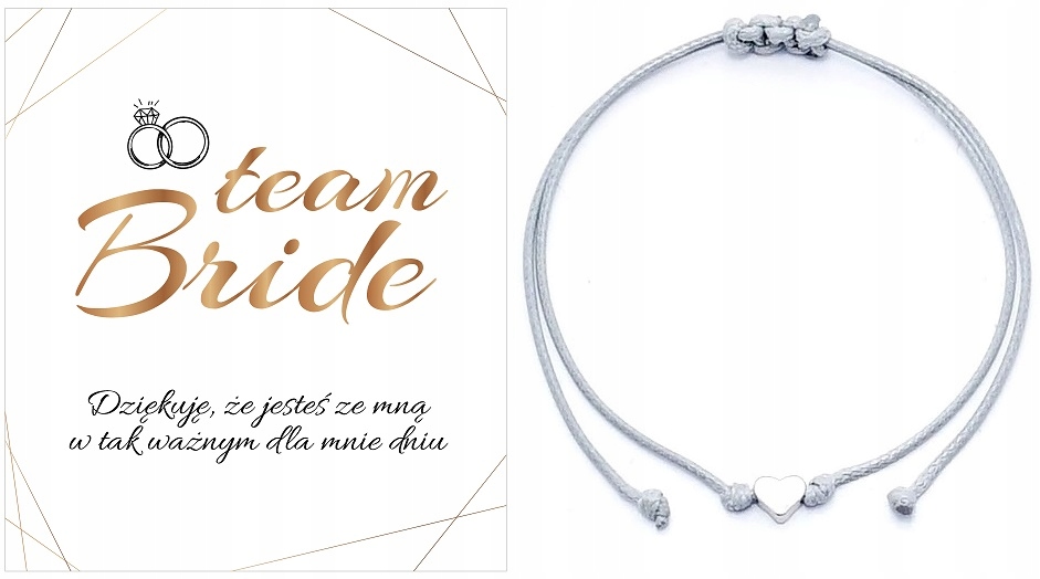 

Bransoletka Wieczór Panieński Team Bride Serce