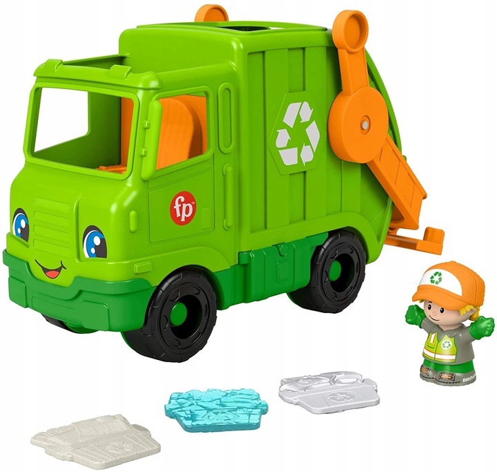 Fisher-Price Little People Auto Interaktywna Śmieciarka HJN47 En