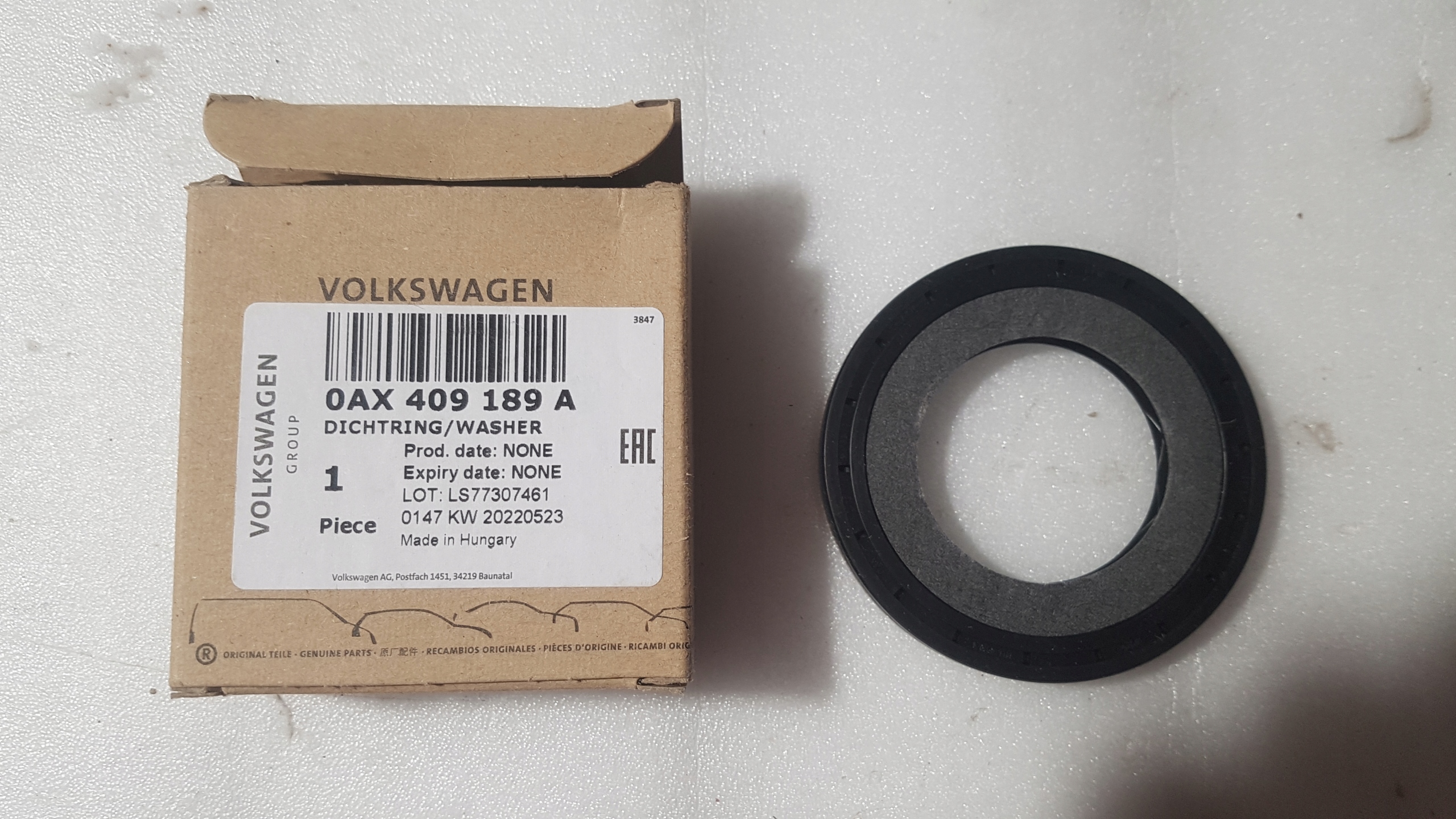 USZCZELNIACZ PÓŁOSI VW MAN 0AX409189A