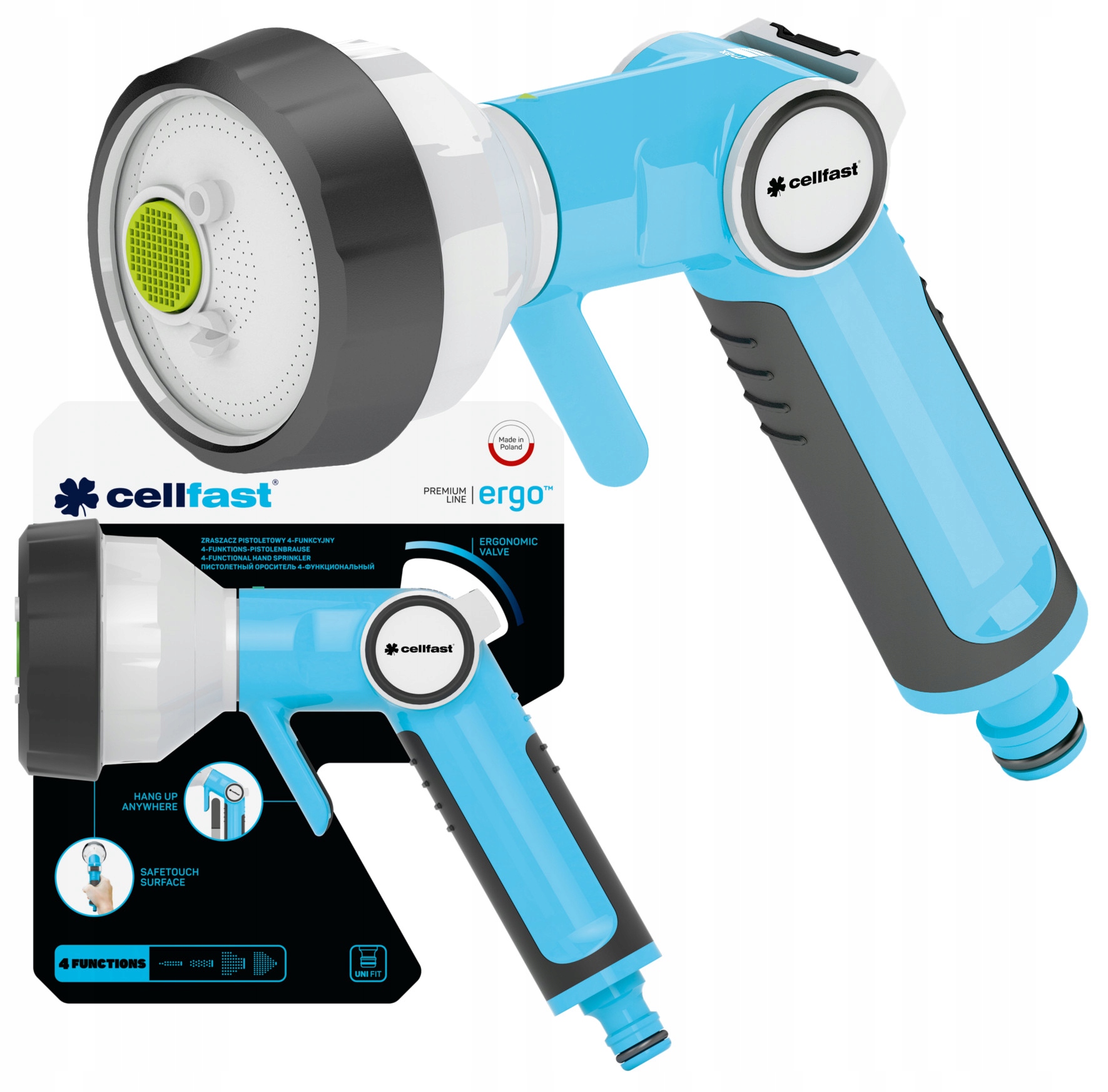 

Cellfast Zraszacz Do Wody Pistolet Ogrodowy 4-FUNK
