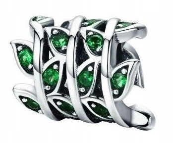 

Charms Srebrny 925 Liście zawieszka koralik
