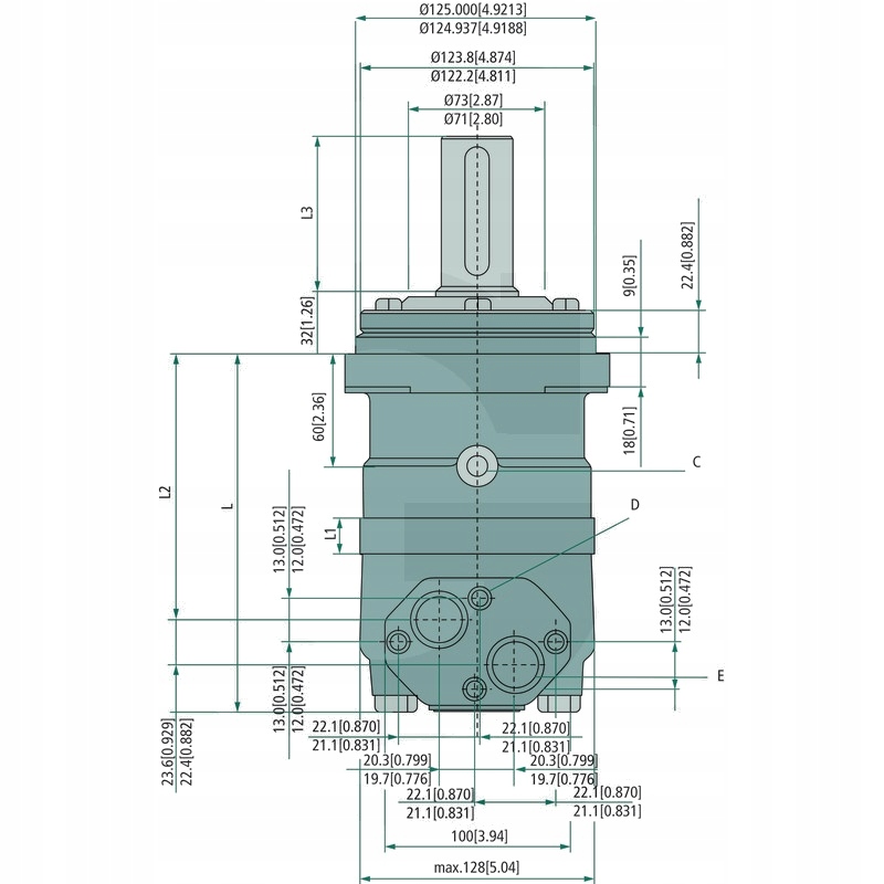 WHITE Silnik hydrauliczny OMT 400, 410,9 cm³/obr., 30,0 kW, Producent części inny