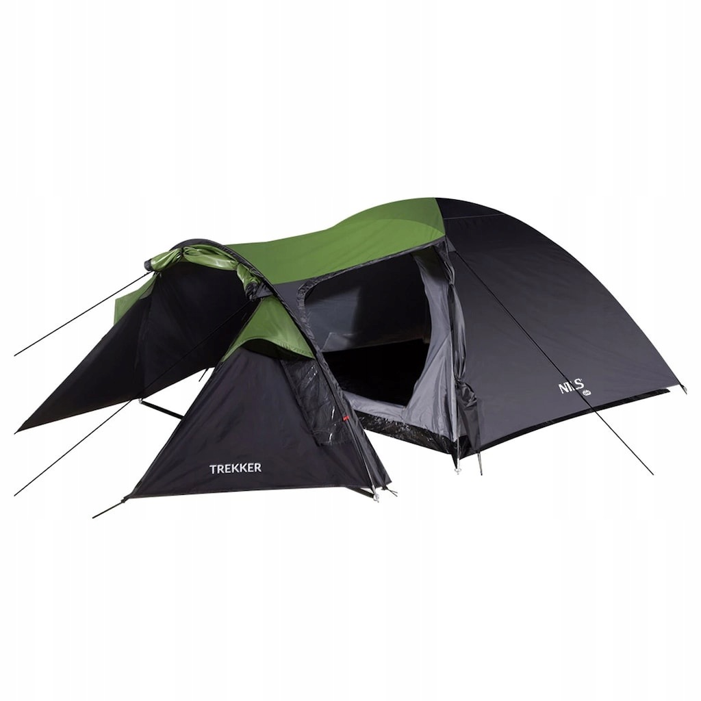 Kempingový stan pro 4 osoby zeleno-šedý Nils Camp NC6012