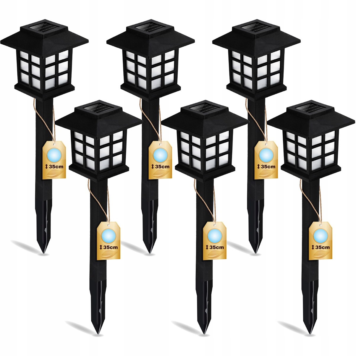 

6x Lampa Solarna Ogrodowa Led Latarenka Wbijana