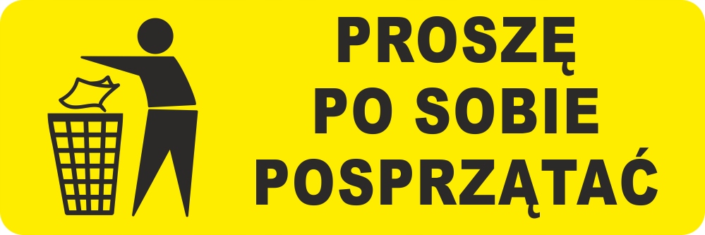 

Naklejka Proszę Po Sobie Posprzątać 30x10 cm