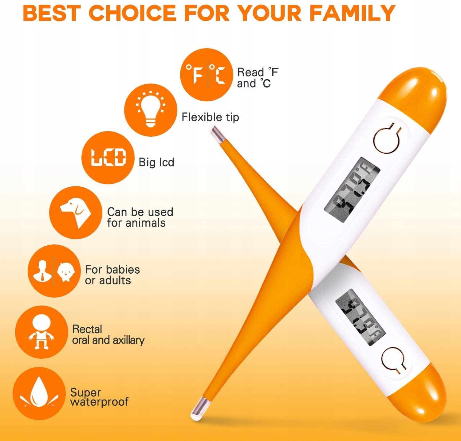 Termometr cyfrowy dla dzieci i dorosłych ADORIC Marka Inna marka