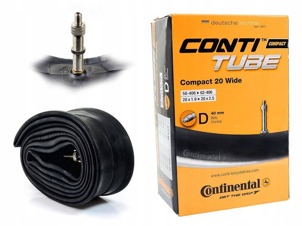

Dętka Continental Compact 20'' x2,0''-2,5'' dunlop