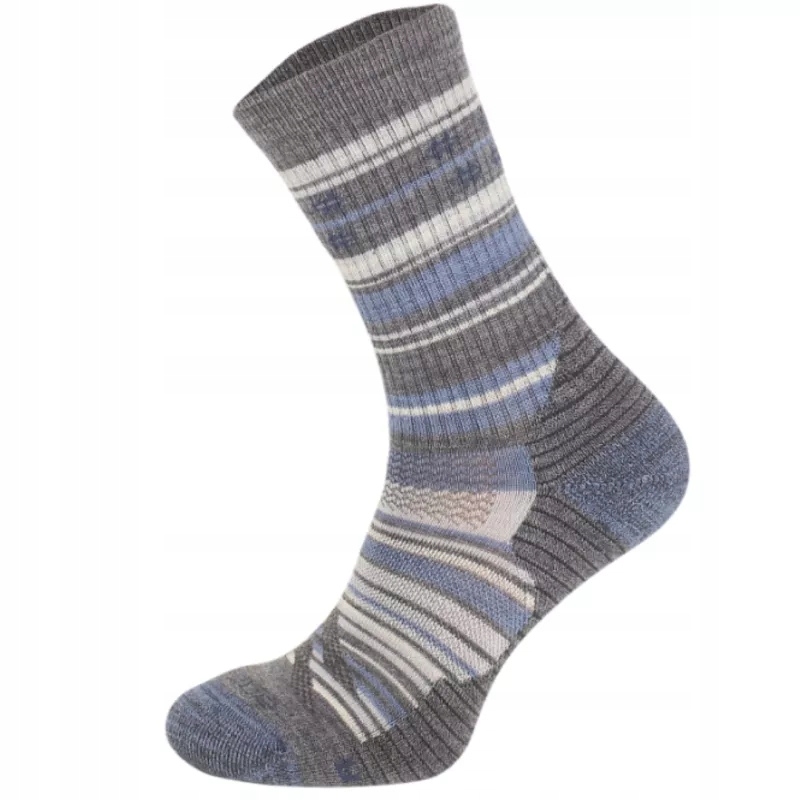 Skarpety outdoorowe ClimaComfort 55% Merino termoaktywne, szare, 35-38