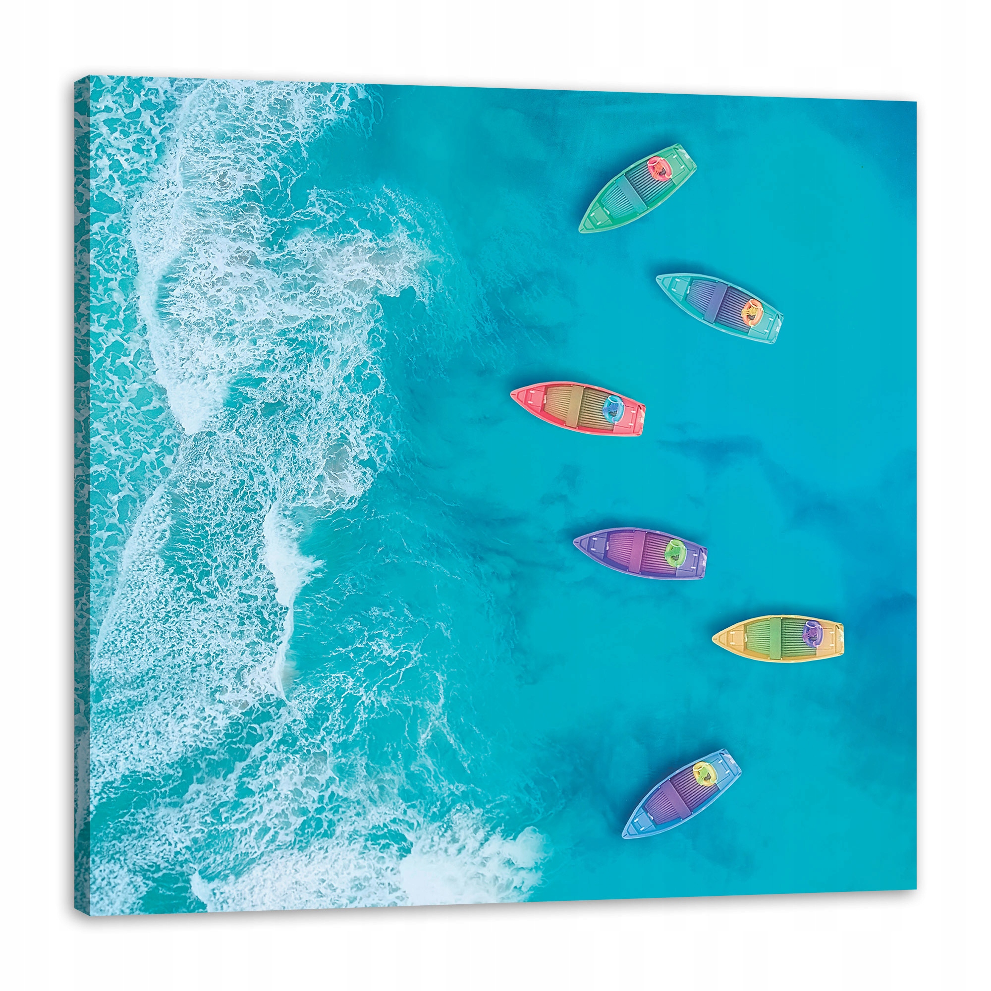 Obraz na plátně Lodě Voda Barvy Vlny 80x80 cm