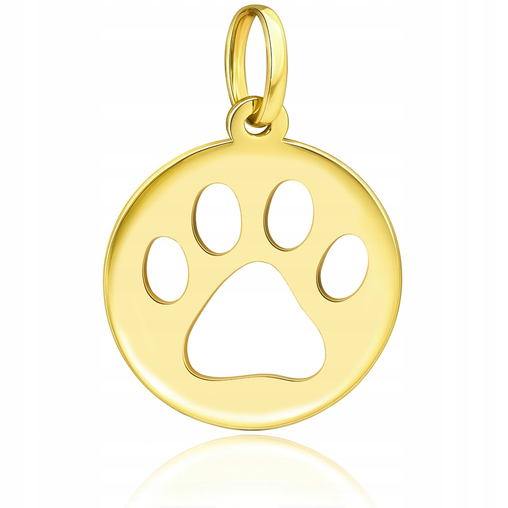 Zlatý přívěsek Tlapka Pejska Kočička V Kruhu PR.585